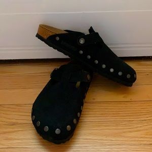 NWOB Birkenstock Boston suede black size 40